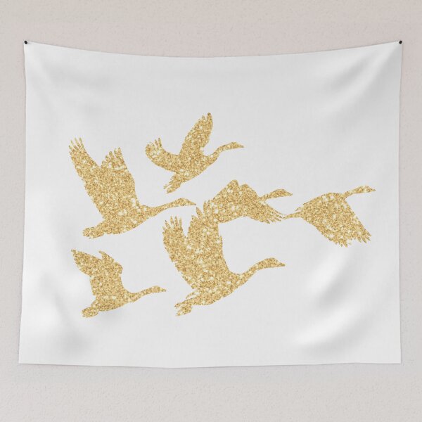 Item preview, Glitter effect birds flying geese flock designed and sold by TheElkWillow.