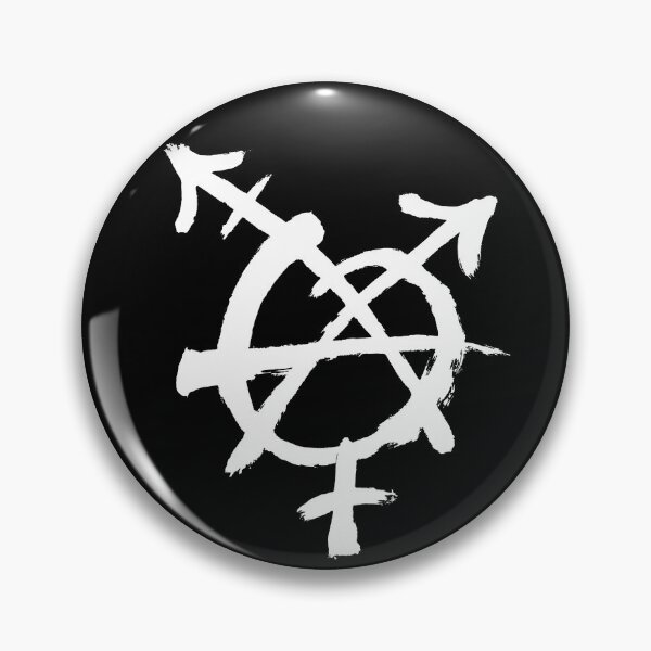 Trans Anarchy White Pin