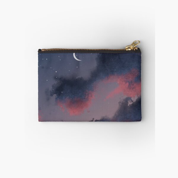 Item preview, Moon on sunset starry sky with clouds designed and sold by TheElkWillow.