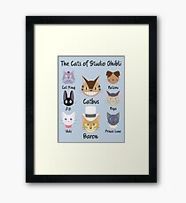 THE CATS OF STUDIO GHIBLI Framed Print
