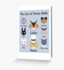 THE CATS OF STUDIO GHIBLI Greeting Card