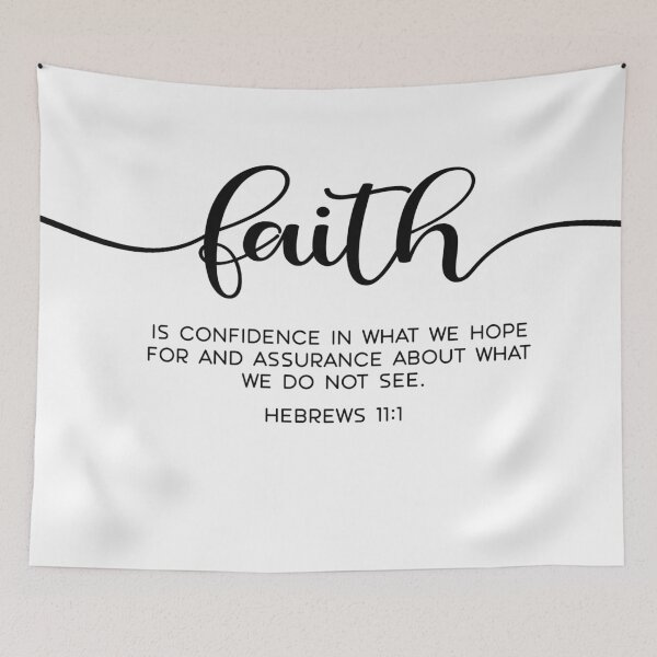 Item preview, Faith Bible Verse Art Hebrews 11:1, Christian Home Decor, Scripture Wall Art, Illustrated Faith, Inspirational Quote, Bible Quote designed and sold by Dzhenka-Balimez.