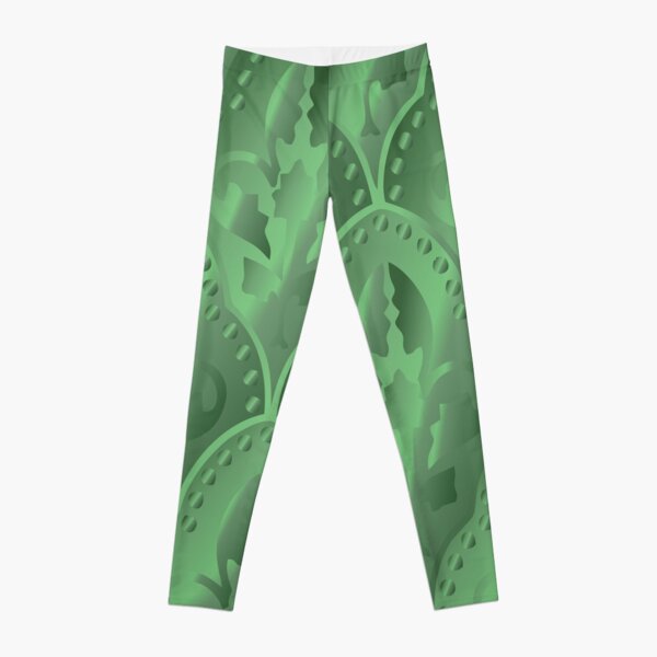 green shimmer leggings