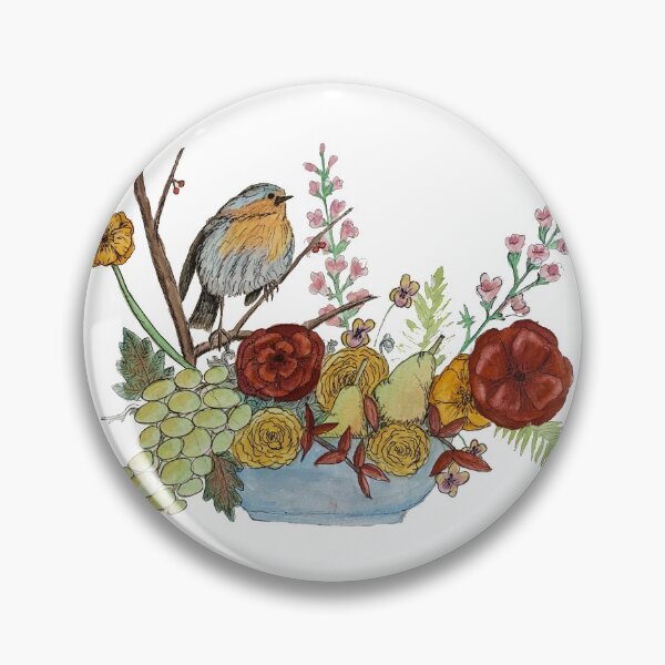 Item preview, Bird With Fruit and Flowers designed and sold by VeloursDesigns.