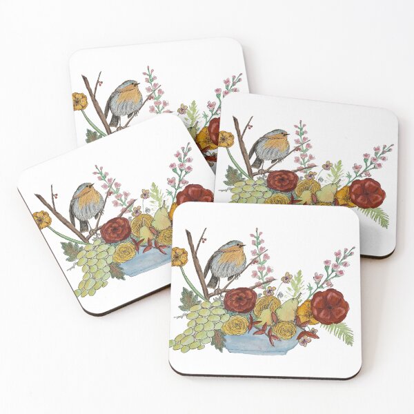 Item preview, Bird With Fruit and Flowers designed and sold by VeloursDesigns.