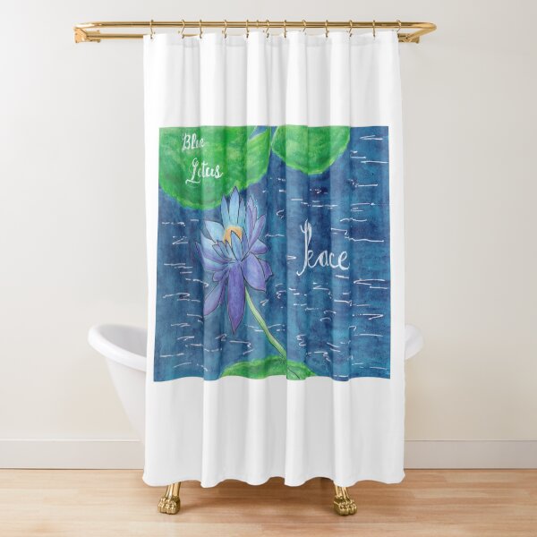 Blue Lotus - Peace Shower Curtain