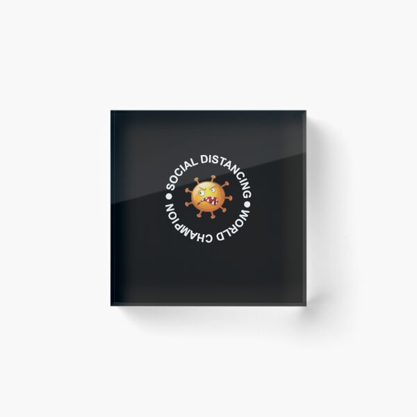 Item preview, Social Distancing World Champion Funny Introvert Virus T-Shirt designed and sold by thehafdesigner.