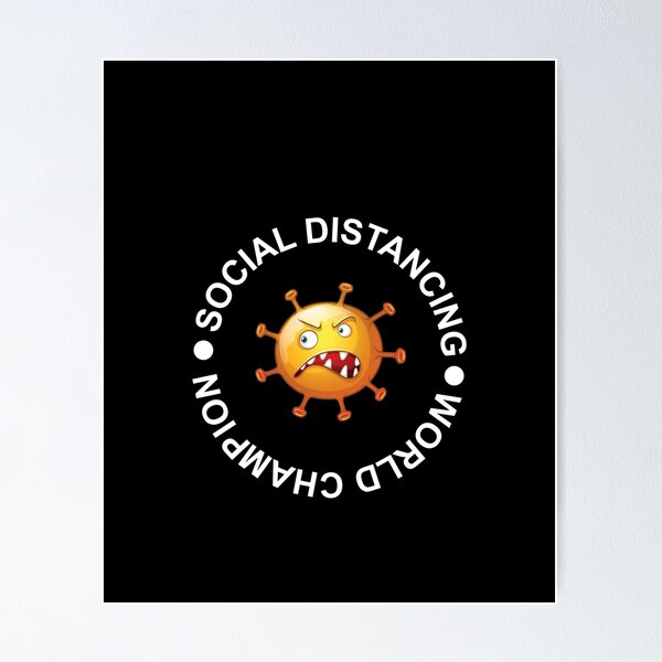 Item preview, Social Distancing World Champion Funny Introvert Virus T-Shirt designed and sold by thehafdesigner.