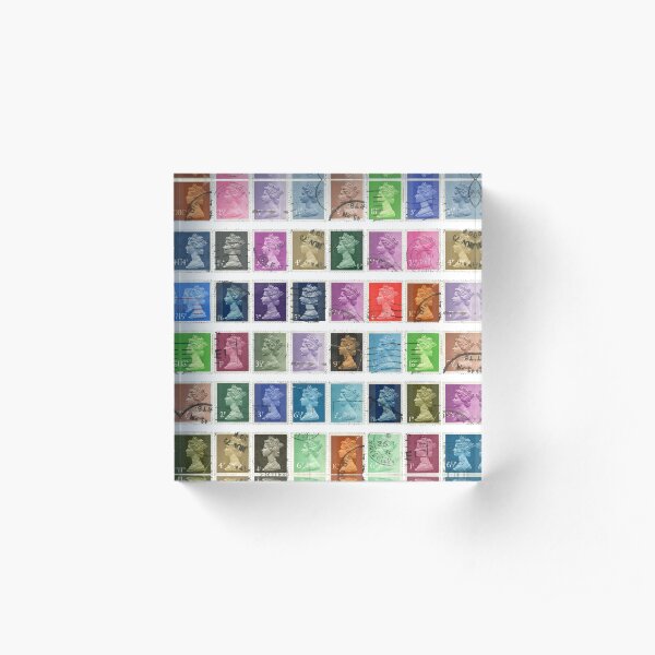 British Stamps Acrylic Block