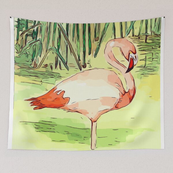 Item preview, Pink Flamingo - WelshDesigns designed and sold by welshdesigns.