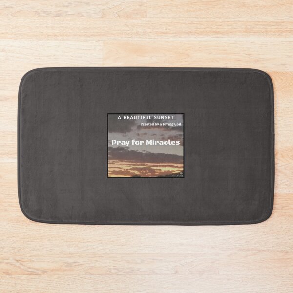 Item preview, A view of a beautiful sunset created by a loving God reminding us to pray for miracles  with words in white designed and sold by AnnaBBS.
