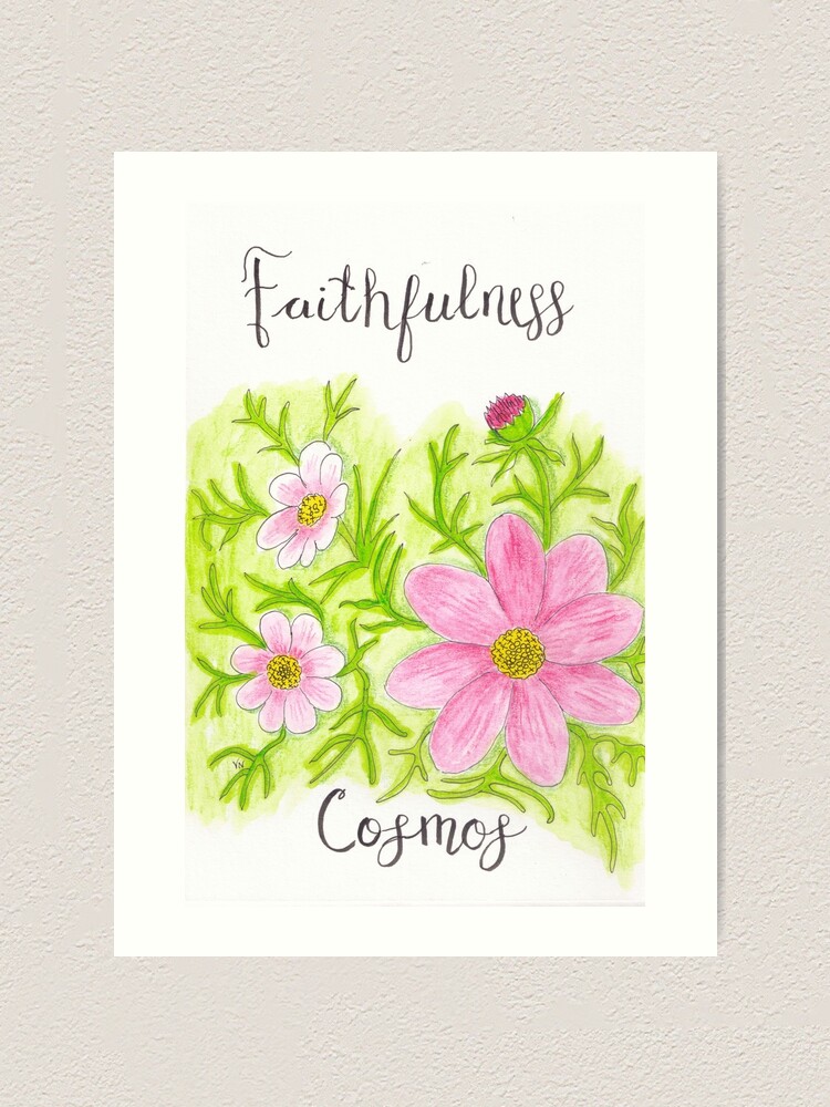 Alternate view of Cosmos Flower - Faithfulness Art Print