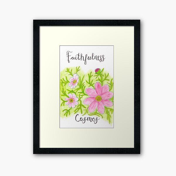 Cosmos Flower - Faithfulness Framed Art Print