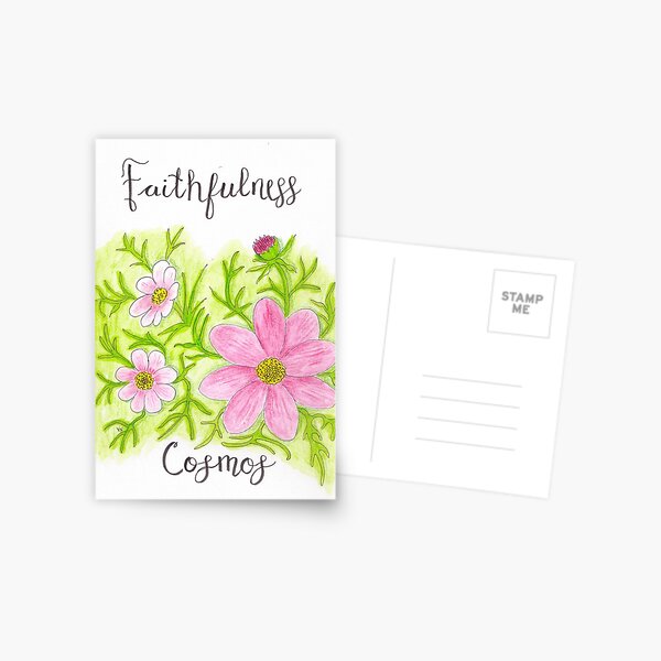 Cosmos Flower - Faithfulness Postcard