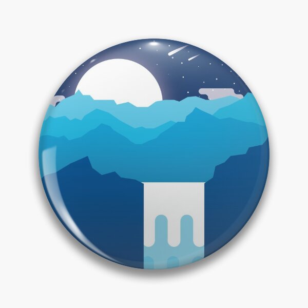 Item preview, Waterfall Mountain - Nighttime designed and sold by MoonMage.