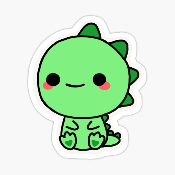 "cute baby dinosaur sticker" Sticker by carolineoubre Redbubble