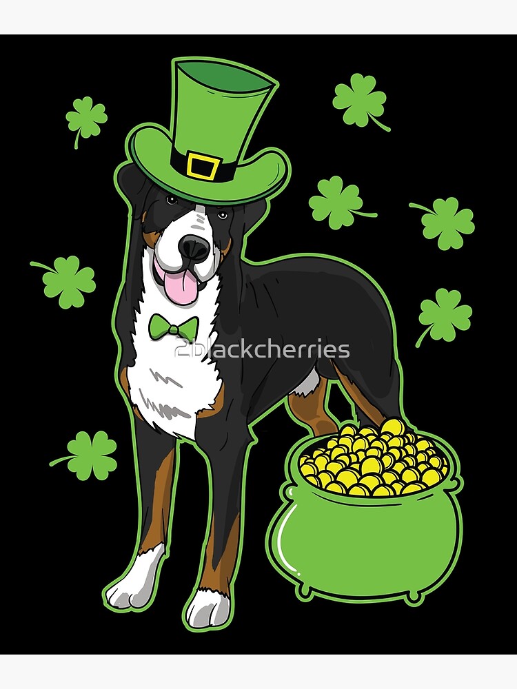 Greater Swiss Mountain Dog St Patricks Leprechaun Shamrock T-Shirt Greater Swiss Mountain Dog St Patricks Leprechaun Shamrock T-Shirt