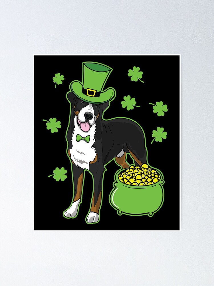 Greater Swiss Mountain Dog St Patricks Leprechaun Shamrock T-Shirt Greater Swiss Mountain Dog St Patricks Leprechaun Shamrock T-Shirt