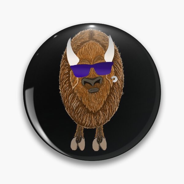 Item preview, Cool Bison with glasses and earrings Buffalo Emoji designed and sold by Lighvision.