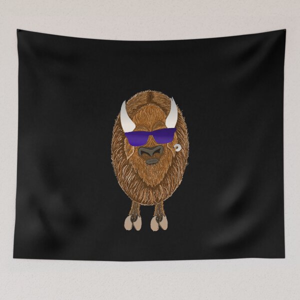 Item preview, Cool Bison with glasses and earrings Buffalo Emoji designed and sold by Lighvision.