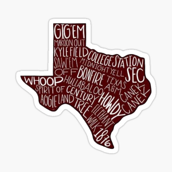 Texas A&M Texas Sticker