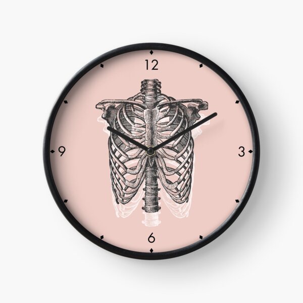 Anatomical Ribcage • Pastel Pink • Pastel Goth Clock