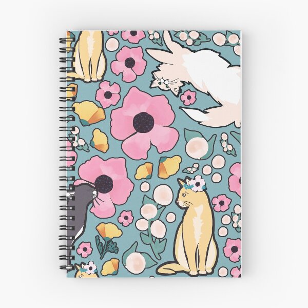 Item preview, Sophisticat Cats and Flowers Illustration, Pattern designed and sold by katlandreth.