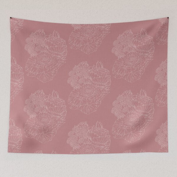 Item preview, Monochrome cabbage rose bouquet - rose pink designed and sold by heydaydesign.