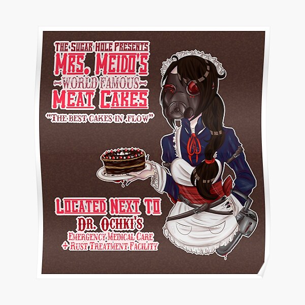 Mrs. Meido's Meat Cakes Poster