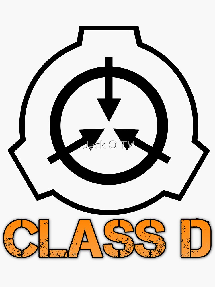 SCP foundation Class D Sticker for Sale by Jack O TV