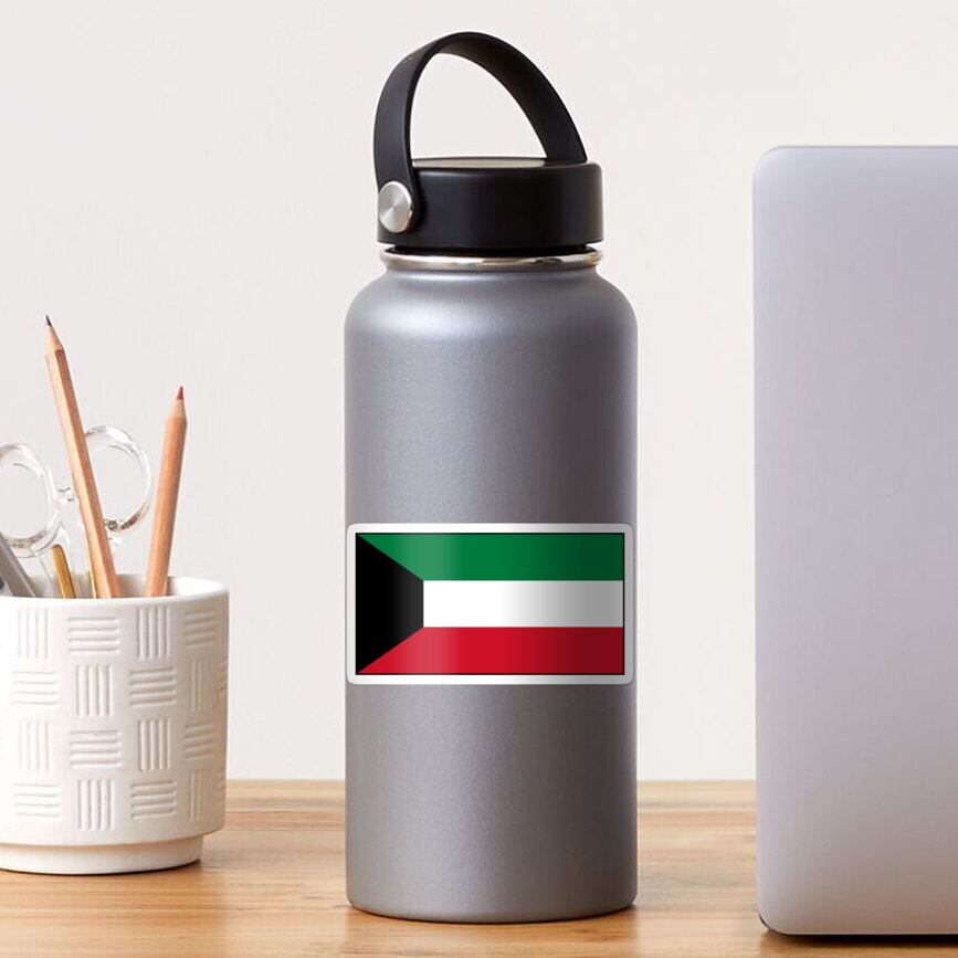 "Kuwait Flag Stickers, Gifts and other Products" Sticker by mpodger Redbubble