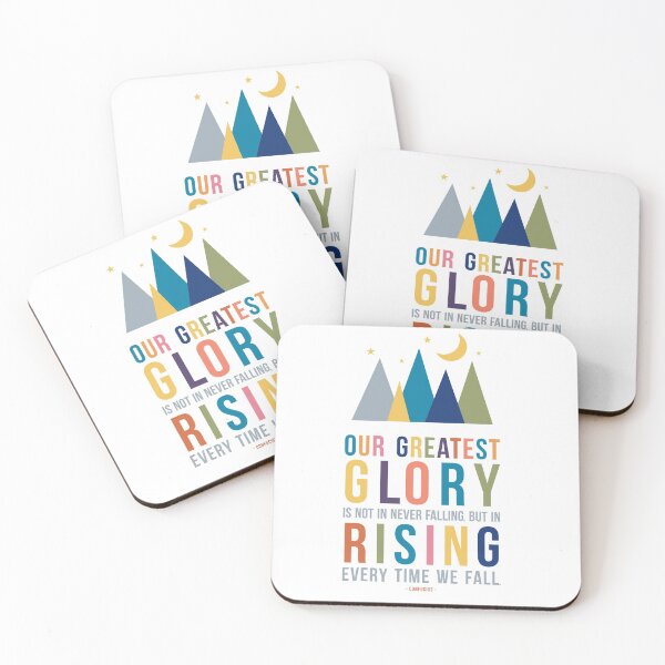 Item preview, Our Greatest Glory is Not in Never Falling, But in Rising Every Time We Fall Confucius Quote designed and sold by Kristen Glanzmann.