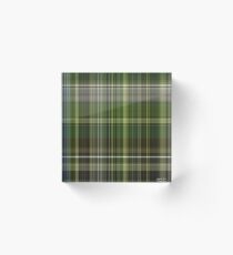 Cactus Garden Plaid 1 Acrylic Block