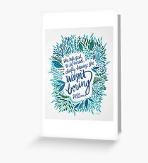 Zelda Fitzgerald – Blue on White Greeting Card