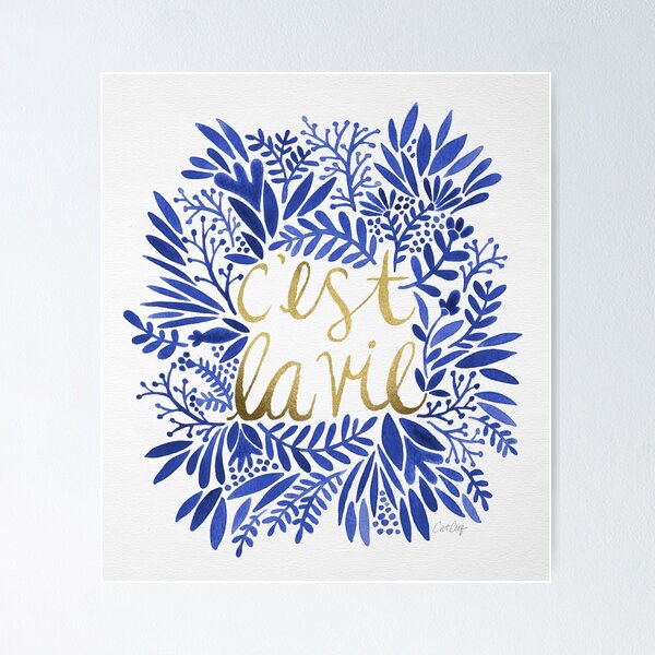 Item preview, That's Life – Gold & Blue designed and sold by Cat Coquillette.