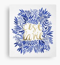 That's Life – Gold & Blue Leinwanddruck