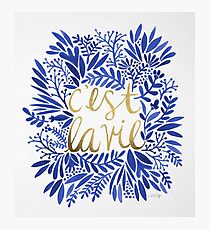That's Life – Gold & Blue Photographic Print