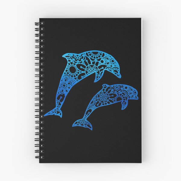 Artikelvorschau, Delphin Mandala Zentangle Blue Aquarell entworfen und verkauft von SassAndHoney.