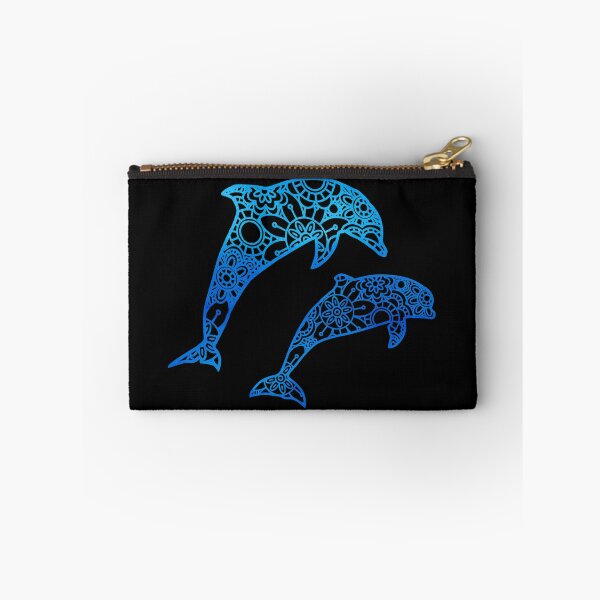 Item preview, Dolphin Mandala Zentangle Blue Watercolor designed and sold by SassAndHoney.
