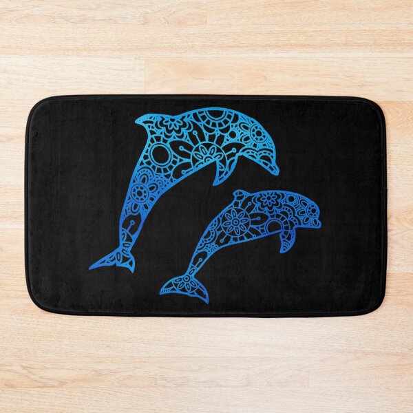 Item preview, Dolphin Mandala Zentangle Blue Watercolor designed and sold by SassAndHoney.