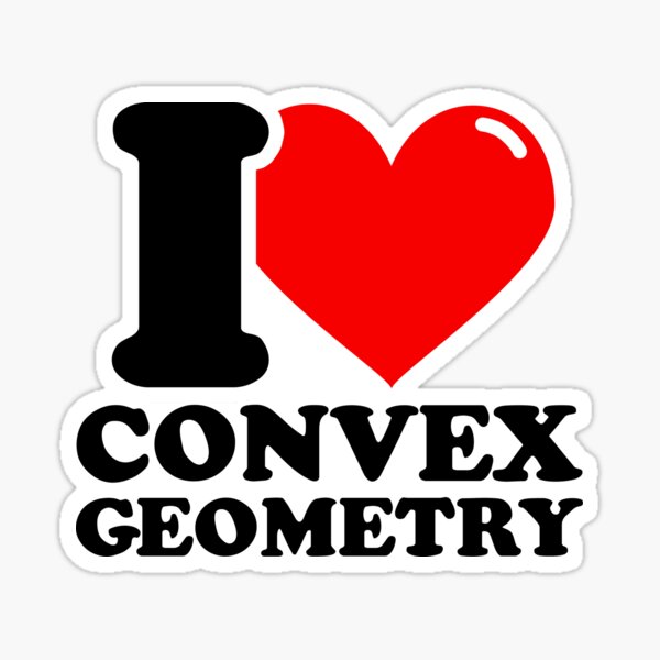 I Love Convex geometry Sticker