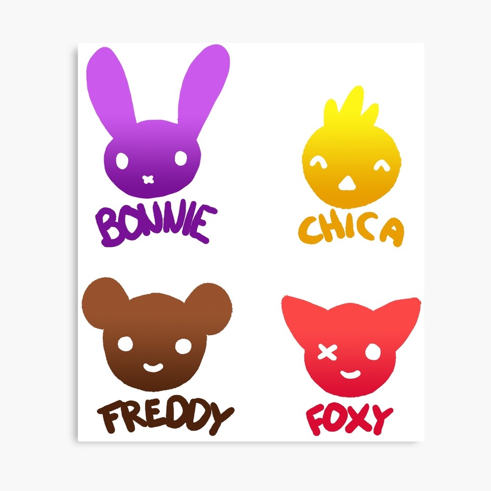 Bonnie, Chica, Foxy and Freddy