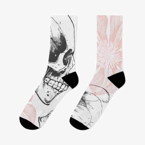 Item preview, Skulls And Flowers • Pastel Pink • Romantic Goth designed and sold by Rike Mayer.
