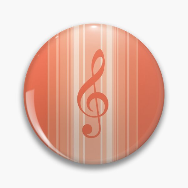 Item preview, Treble Clef Vertical Stripes Orange designed and sold by RetroNeon.