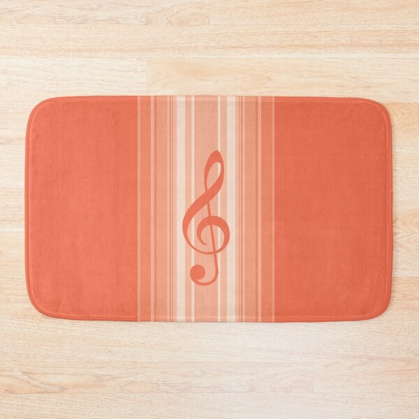 Item preview, Treble Clef Vertical Stripes Orange designed and sold by RetroNeon.