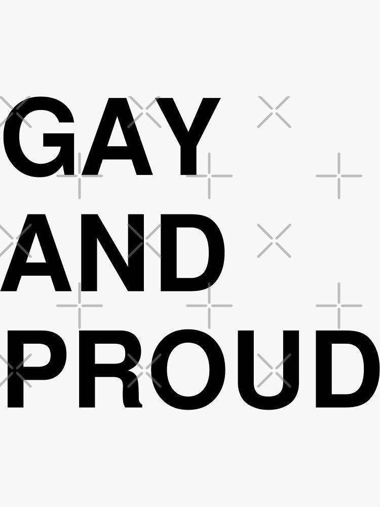 Gay And Proud (black letters) by Gay-Pride-Depot