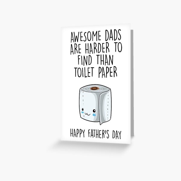 Father's Day Card - Awesome Dads - Toilet Paper Greeting Card