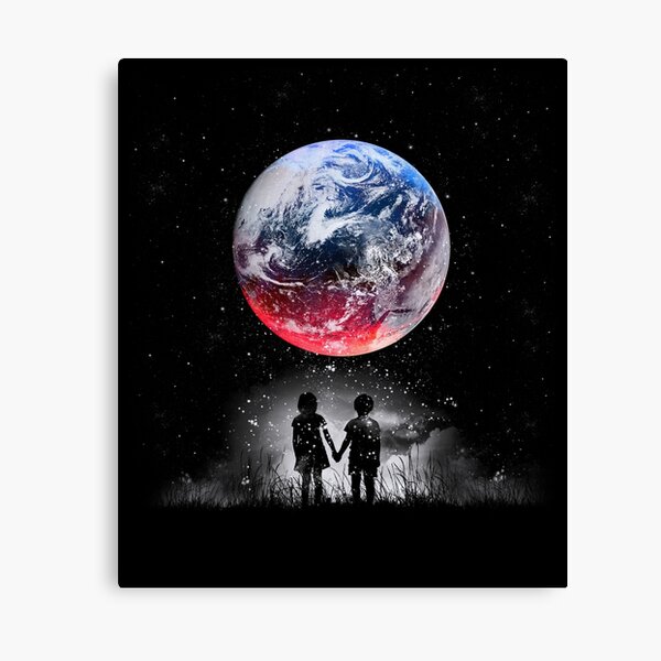 Space Science Fiction Planets Printed Canvas Picture Multiple Sizes 30mm Deep