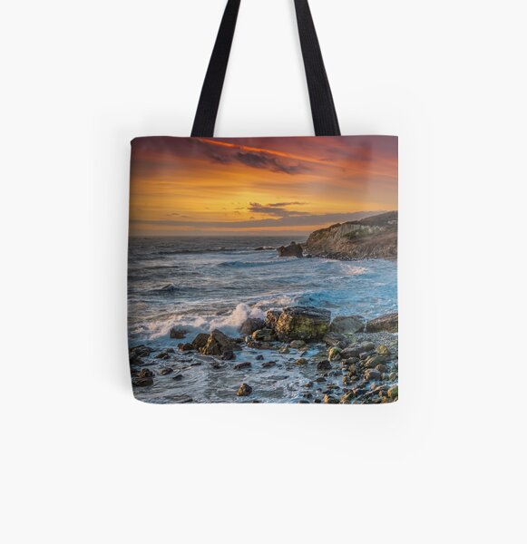 Watershoot Bay St Catherines Isle Of Wight All Over Print Tote Bag