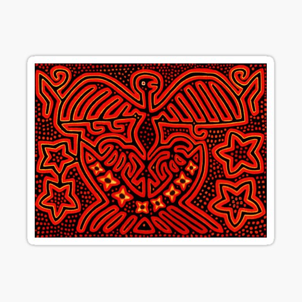 Vista previa del artículo con la obra «Kuna Indian Eagle con estrellas», diseñado y vendido por Esprit-Mystique.